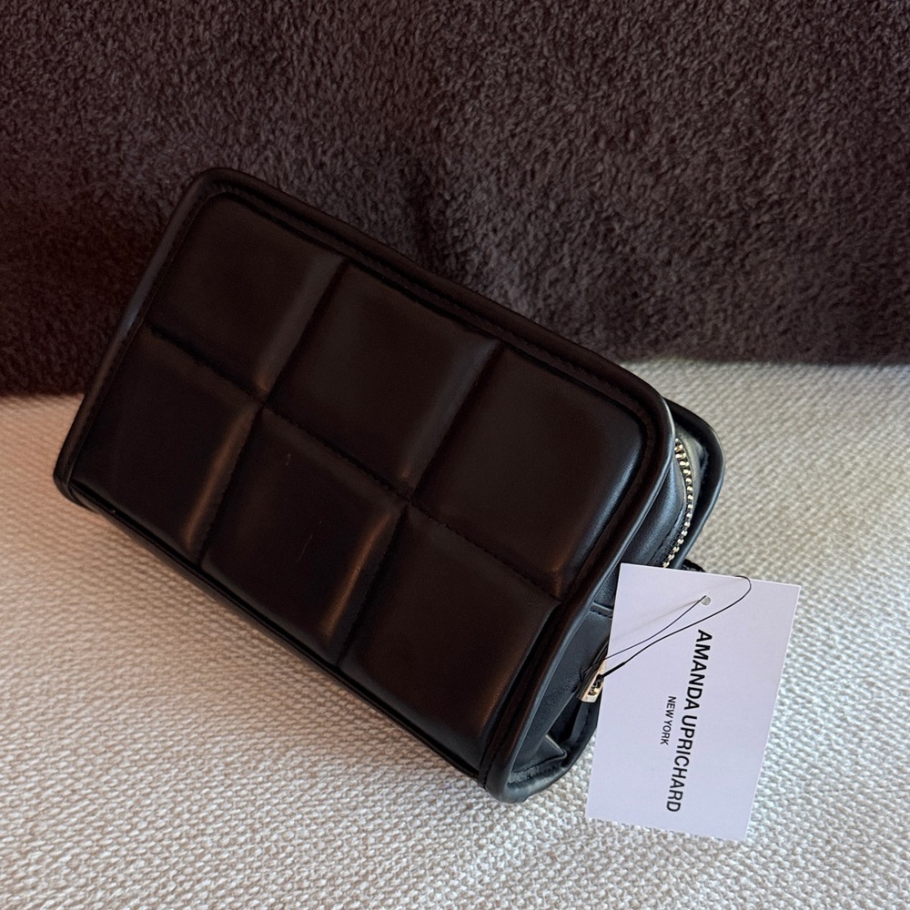 Amanda Uprichard Black Quilted faux leather bag
